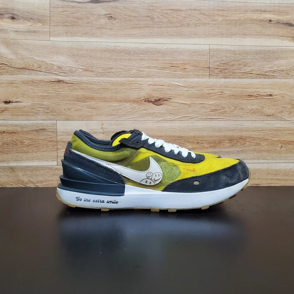 Nike Waffle One GS Go The Extra Smile Yellow Shoes Kids Boys Size 5Y